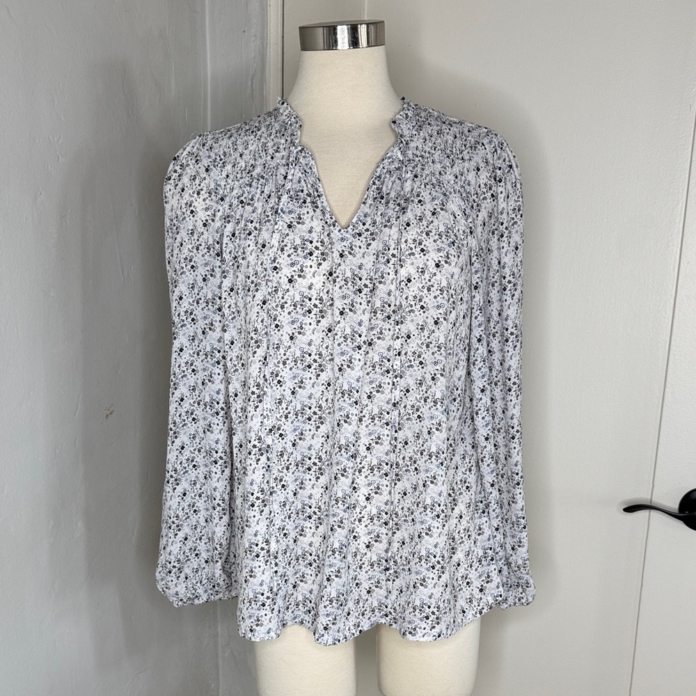 Rachel Zoe Black and White Floral Blouse